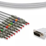 15 Pin Replacement Cable For 10 Lead ECG Machines