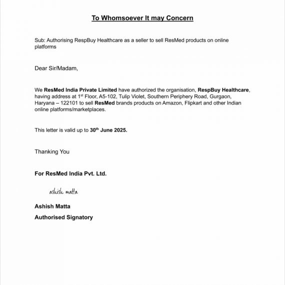 respbuy authorization certificates from resmed