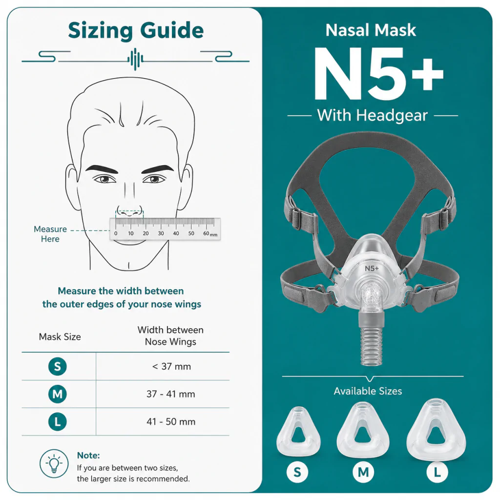 BMC N5 Nasal Mask - N5+ Latest 2026 Model 3 BMC N5 Nasal Mask - N5+ Latest 2026 Model