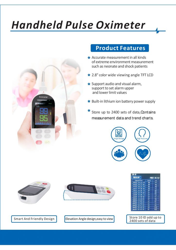 Handheld Pulse Oximeter With Trends & Graphs