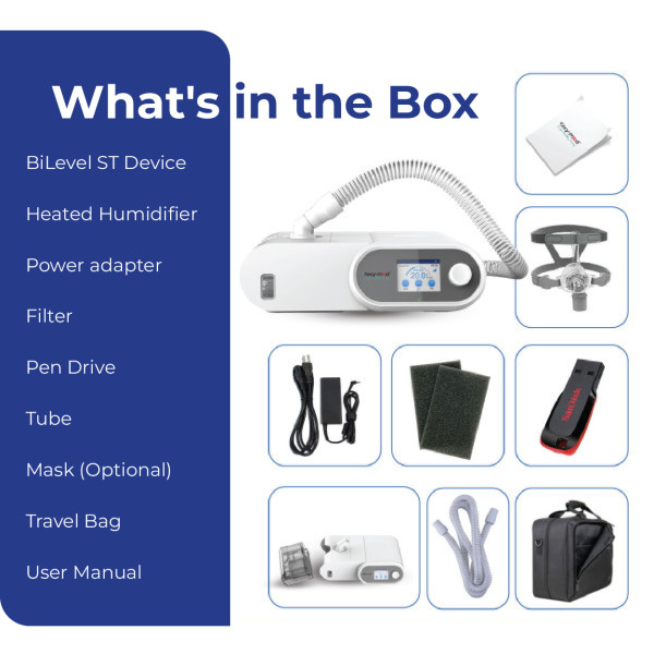 Oxymed AirSmart BPAP ST - With VAPS Mode - Best Seller