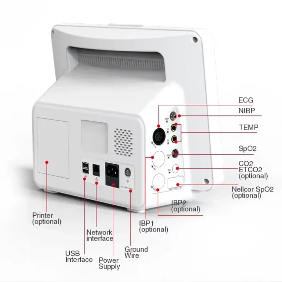 RespBuy-Yonker-Yk8000b-Patient-Monitor-ports =-description
