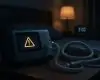 CPAP machine with Error sign and tube