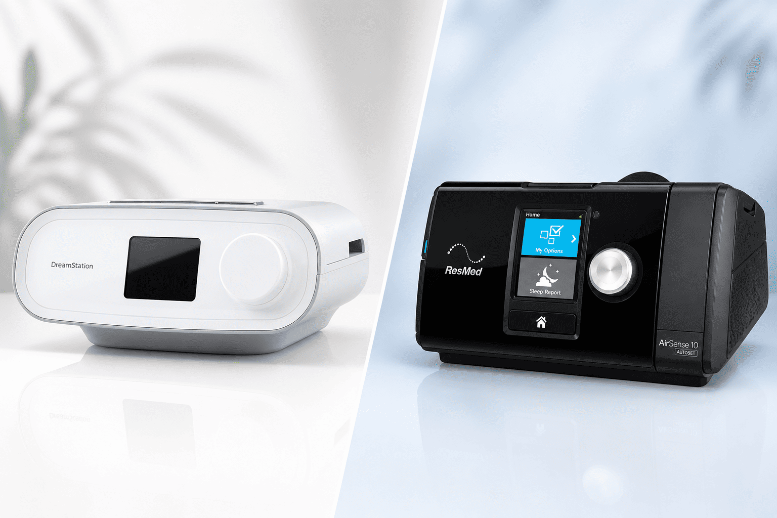 ResMed AirSense 10 AutoSet TriPack Auto CPAP vs. Philips DreamStation ...
