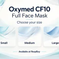 Oxymed CF10 full face mask size options: Small, Medium and Large