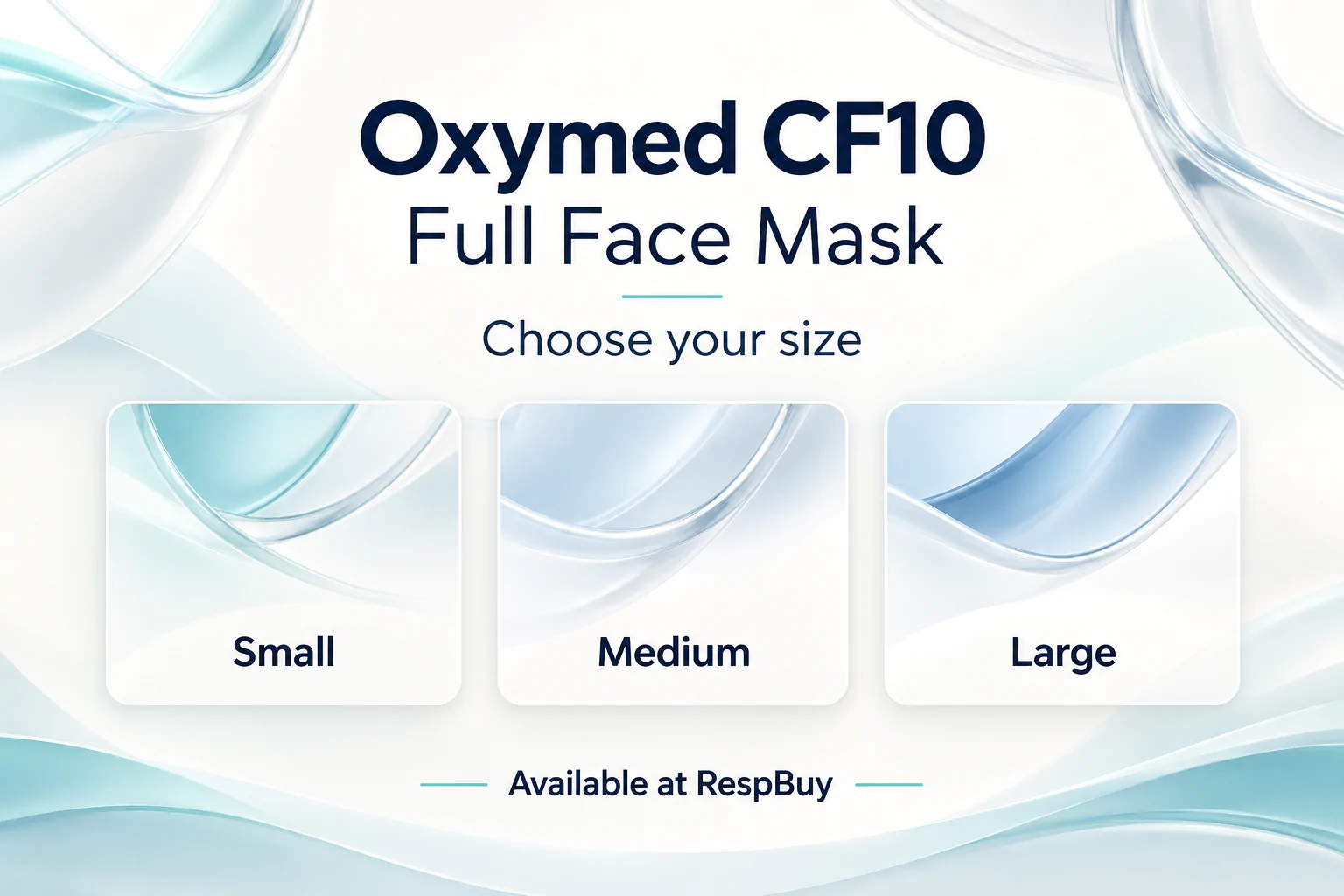 Oxymed CF10 Full Face Mask 6 Oxymed CF10 full face mask available in Small, Medium and Large