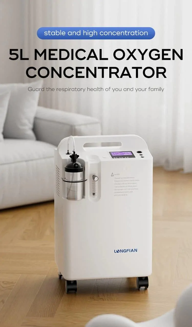 O2 Humidifer Longfian JAY-5CW 5L Oxygen Concentrator - RespBuy