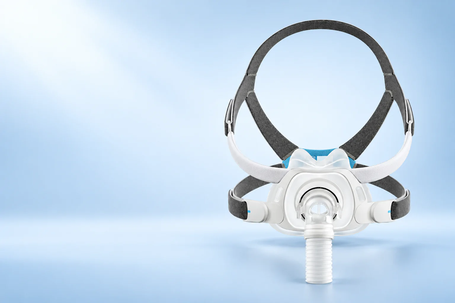 ResMed AirFit F40 Full Face CPAP Mask 5 ResMed AirFit F40 full face mask on a blue studio background