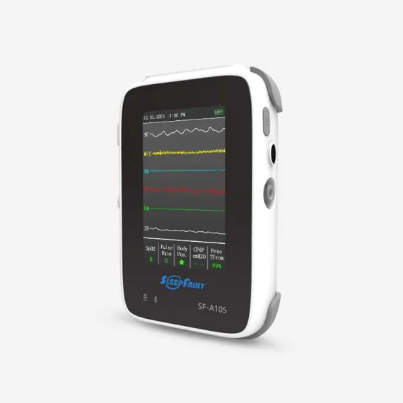 VentMed SF-A10S portable sleep apnea diagnostic device - right angle