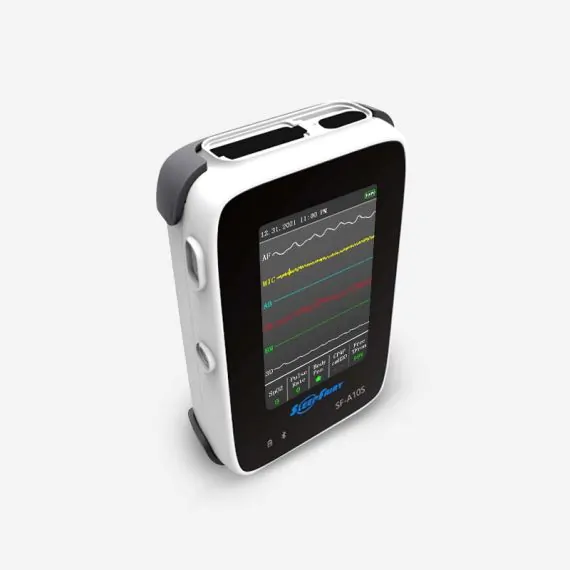 VentMed SF-A10S portable sleep apnea diagnostic device - top connectors